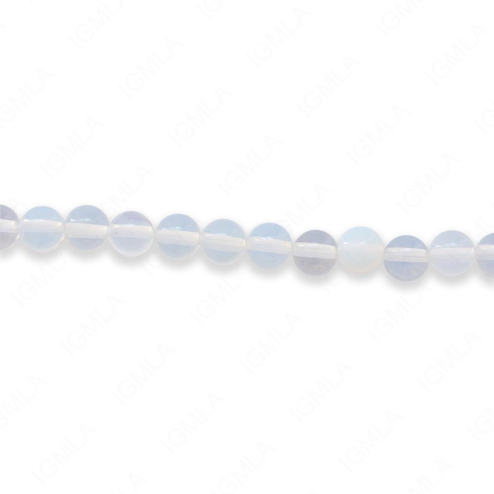 16 inch 6mm Opalite Glass Round Beads