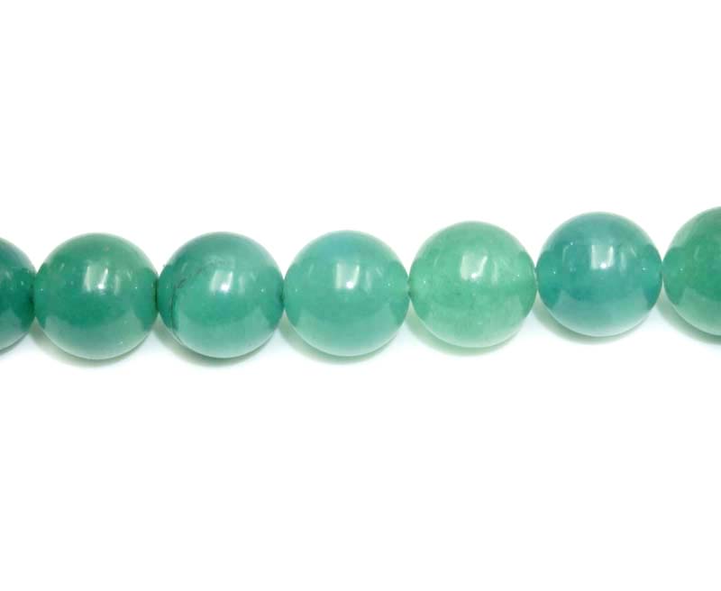 16 inch 10mm Dyed Green Aventurine Round Beads