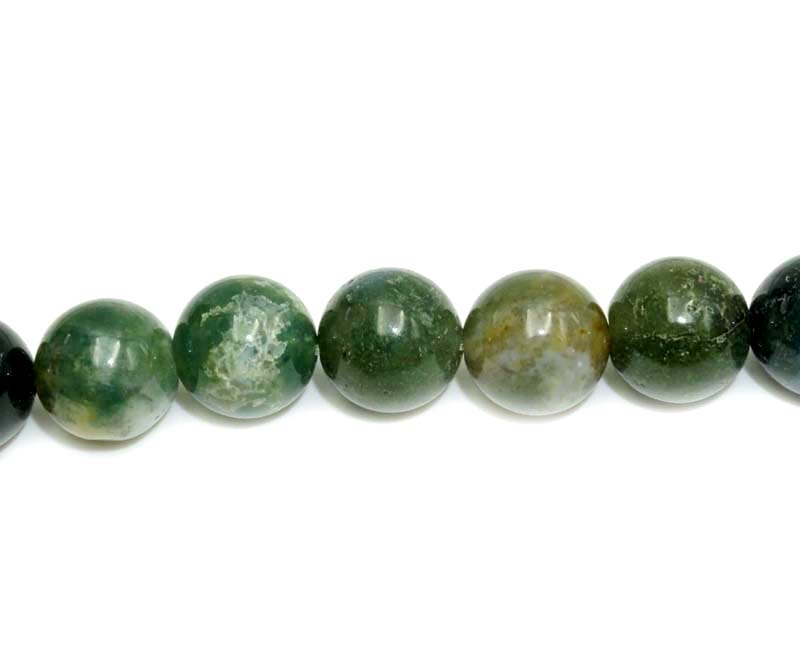 16 inch 10mm Crazy Moss Stone Round Beads