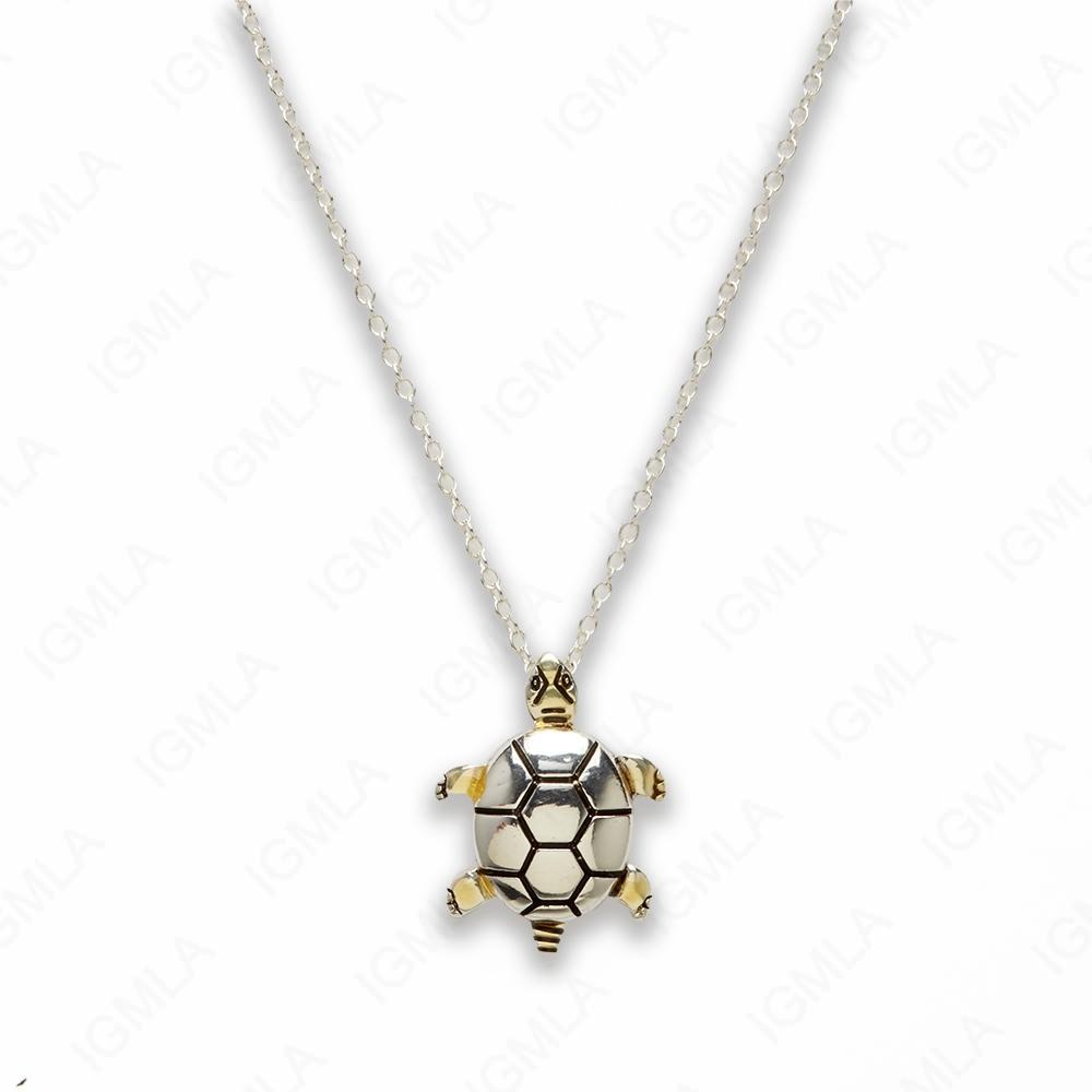 Zinc Alloy Gold and Silver Plated Turtle Turtle Necklace