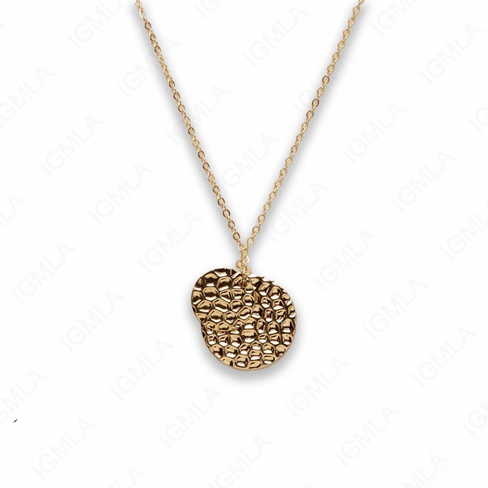 Zinc Alloy Gold Plated Round Necklace
