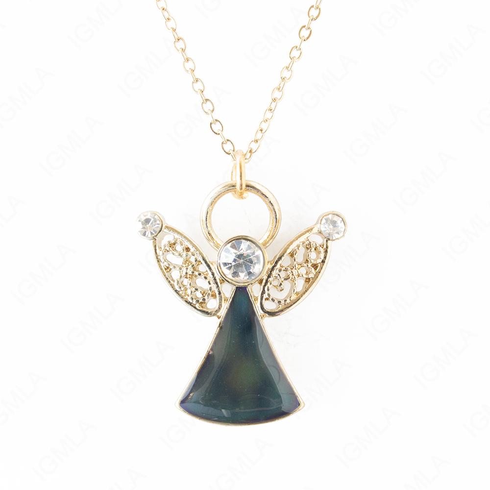 Zinc Alloy Mood Gold Plated Angel Necklace
