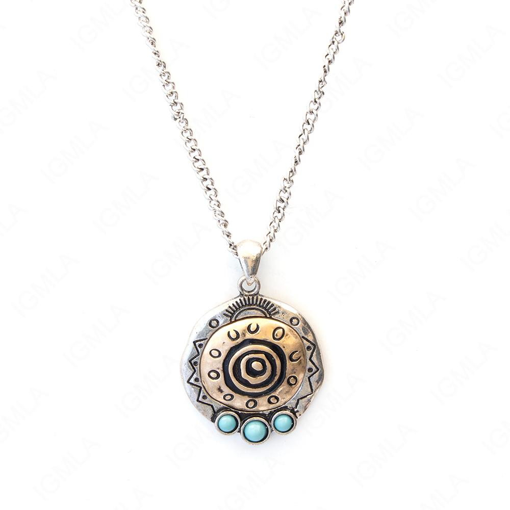 Zinc Alloy Gold, Silver Plated Round Necklace