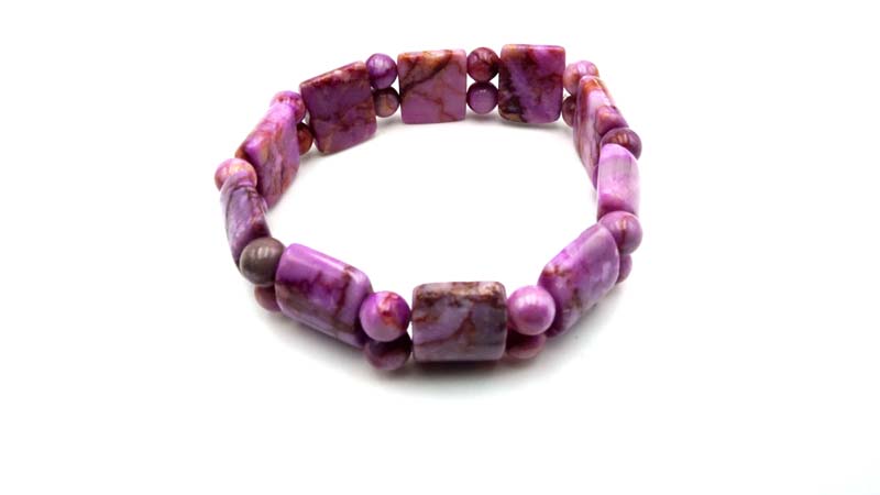 Pink Matrix Japser Dyed Tanker Bracelets