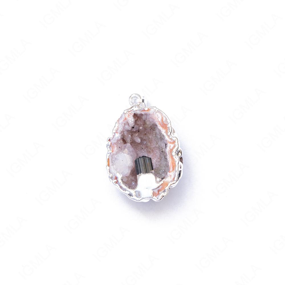 Half Geodes Asstd Sp Pendants
