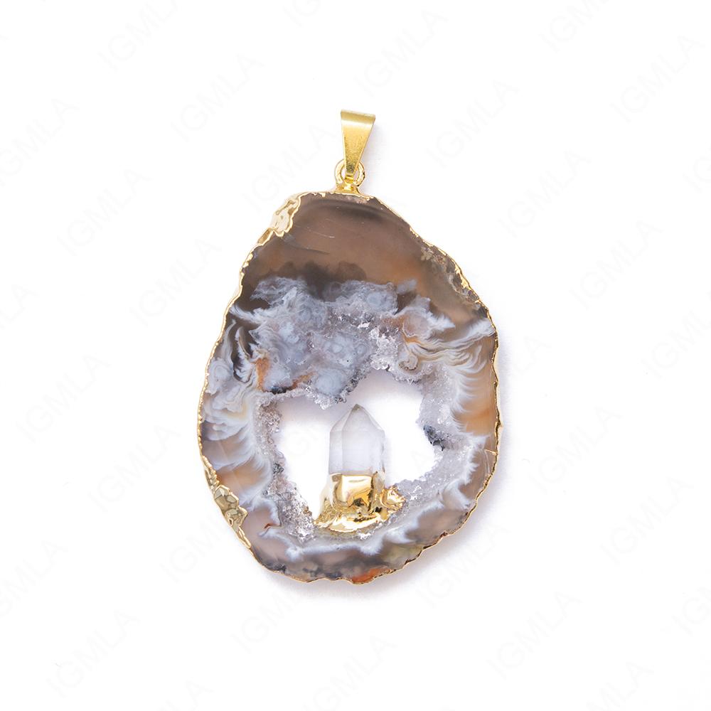 Geodes Slice Gp Point Pendants