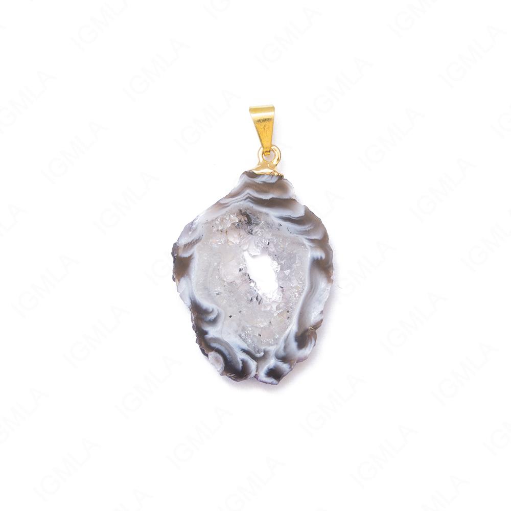 Geodes With Bail Gp Slice Pendants