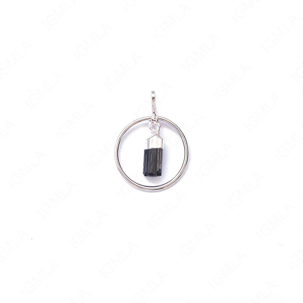 Metal Ring With Balanced Tourmaline Pendants