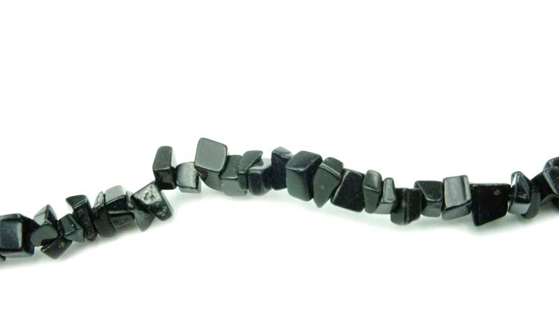 36 inch Chip Black Onyx Beads