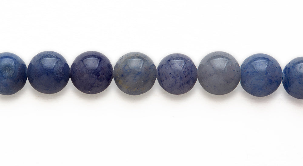 16 inch 10 M.M. Blue Aventurine Round Beads