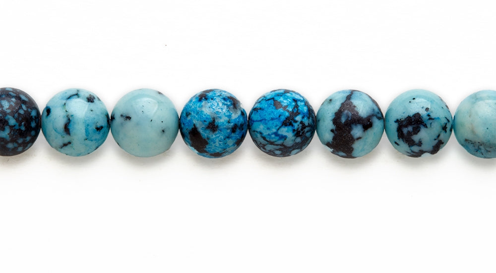 16 inch 10 M.M. Ocean Turquiose Round Beads