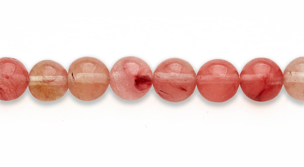16 inch 12M.M. Cherry Quartz Round Beads