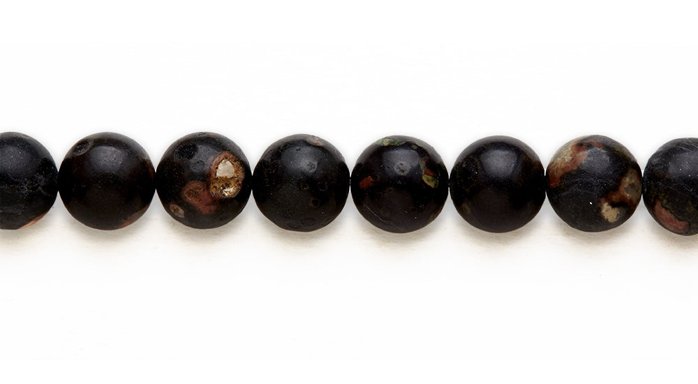 16 inch 12M.M. Flower Japser Round Beads