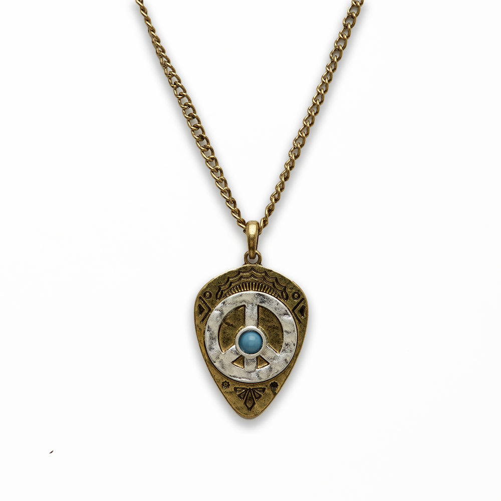 Zinc Alloy Peace W Gold Plating Arrowhead Necklace