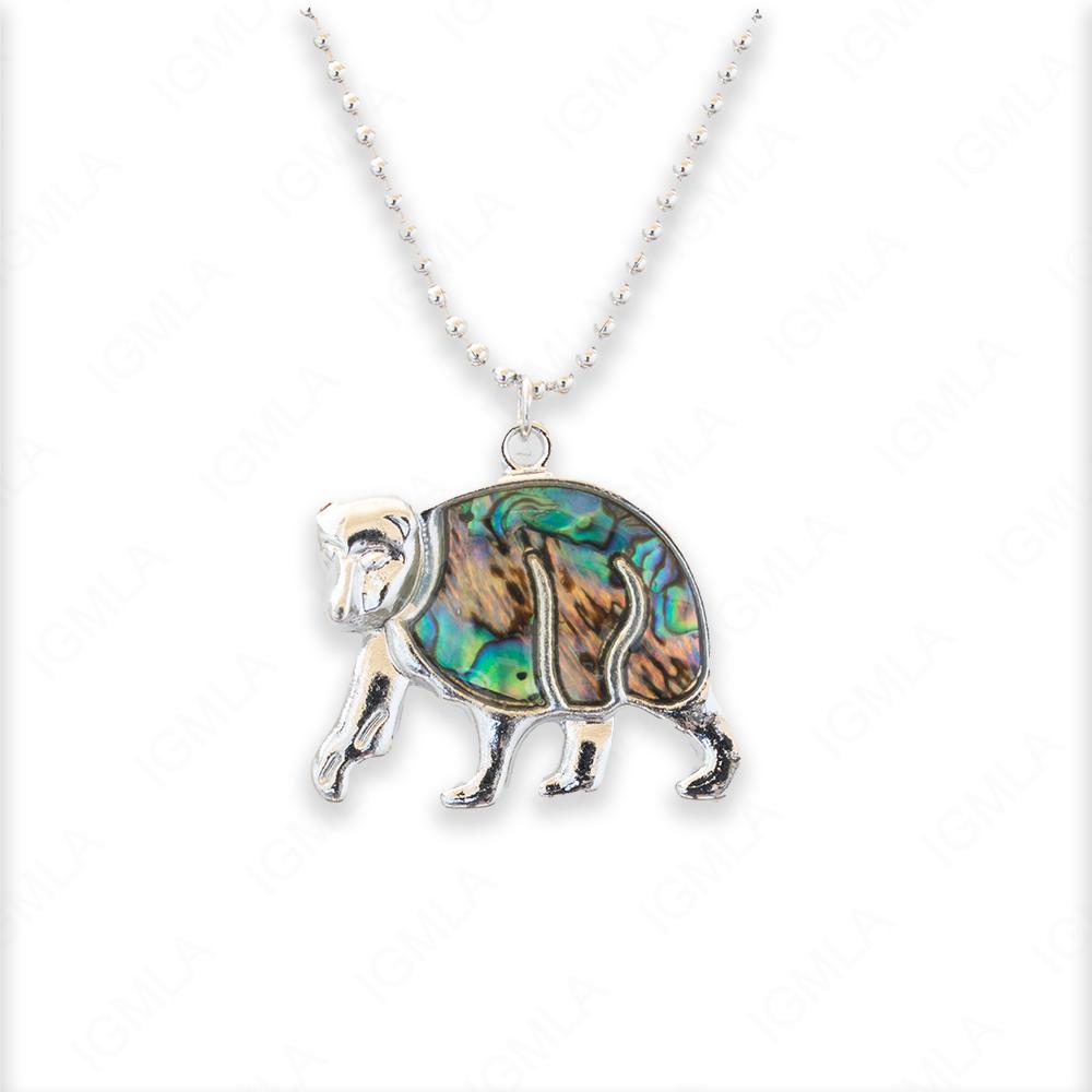 Zinc Alloy Abalone Silver Plating Animal Necklace