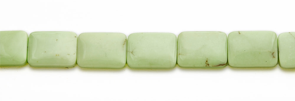15-16 inch 10X25mm Lemon Chrysophrase Rectangle Plain Beads
