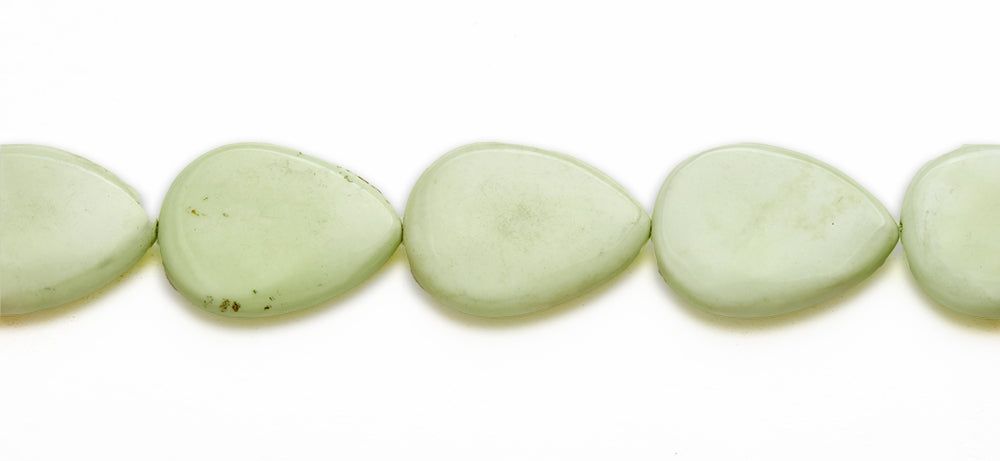 15-16 inch 30X40mm Lemon Chrysophrase Pear Plain Beads