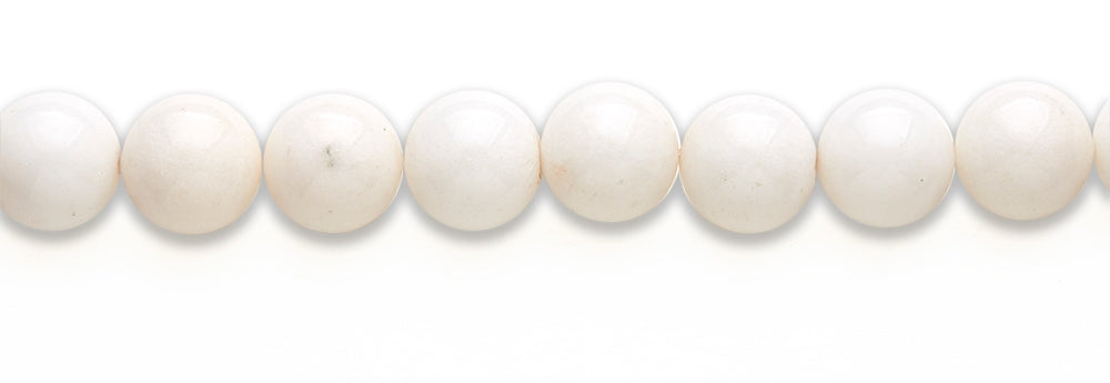 15-16 inch 16mm White Jade Round Plain Beads