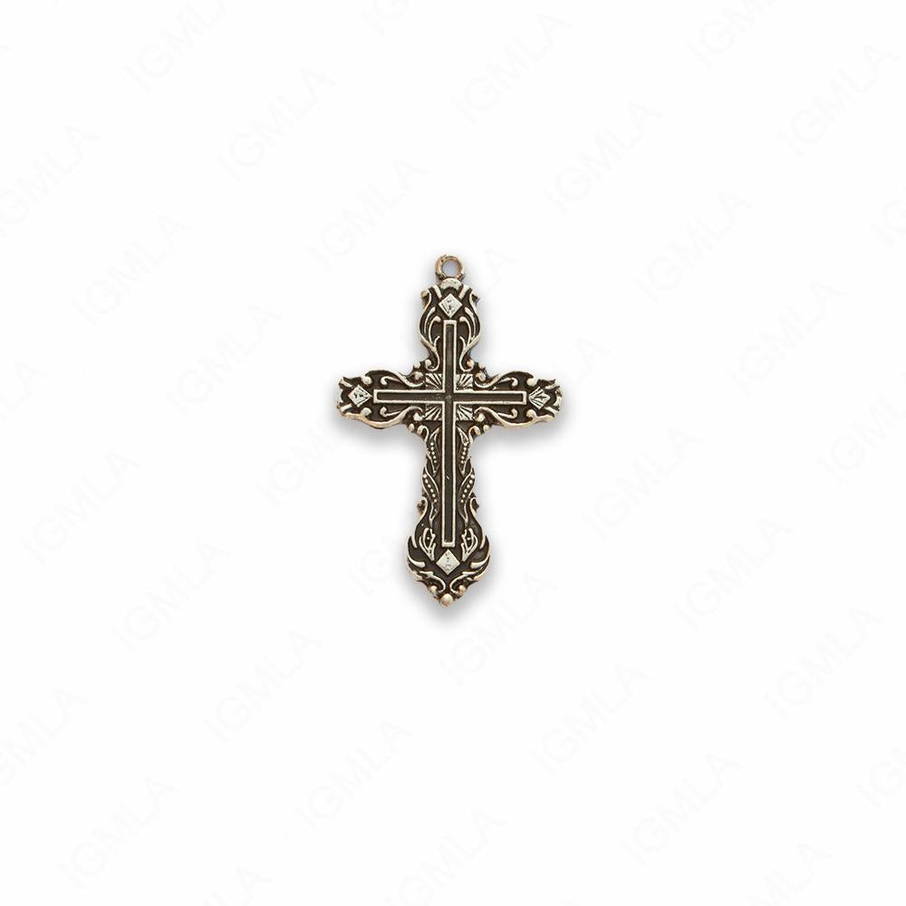 Zinc Alloy Silver Burnished Cross Pendants