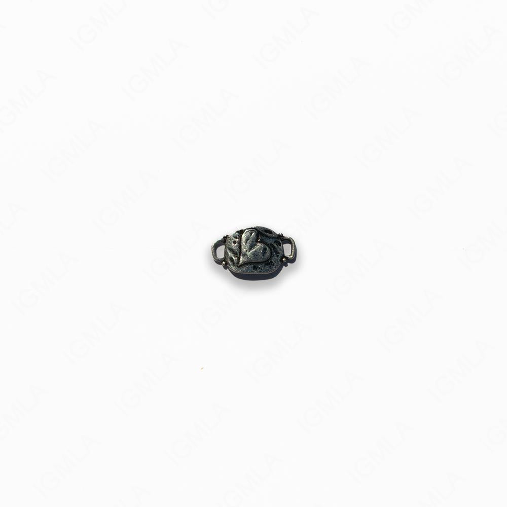 Zinc Alloy Heart Antique Silver Rectangle Connector