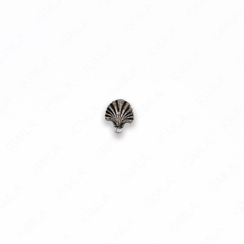 Small Zinc Alloy Antique Silver Shell Charm