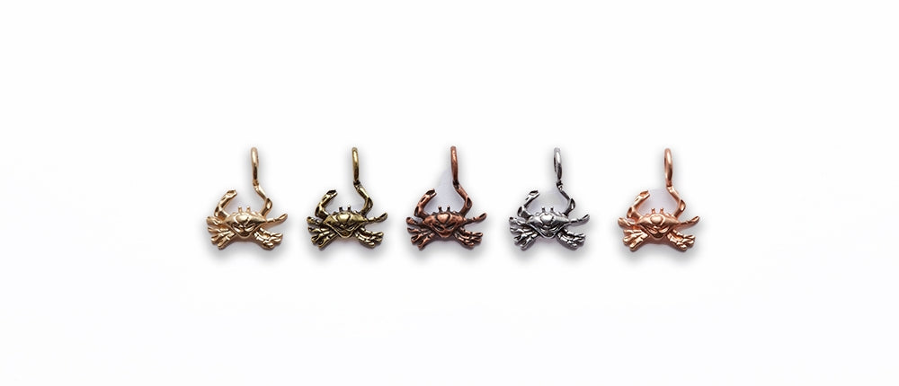 Small Zinc Alloy Matt Rose, Gold, Silver, Gold Plated, Burnish Gold, Silver, Copper Spider Charm