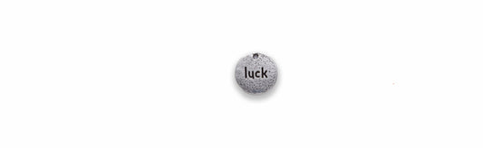Small Zinc Alloy Rhodium Plated Coin Luck Charm