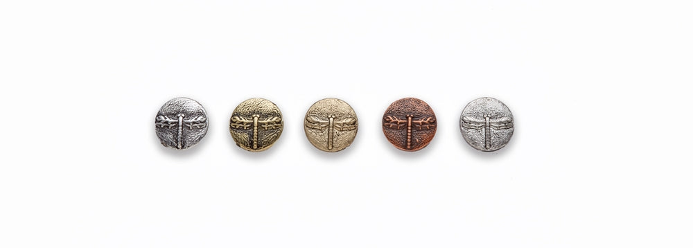 Small Zinc Alloy Finding Matt Ant Silver, Ant Gold, Burnish Gold, Silver, Copper Dragon Fly Coin Charm