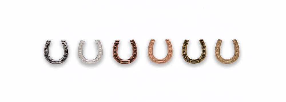 Zinc Alloy Matt Rose Gold, Silver, Gold, Burnish Gold, Silver, Copper Horse Shoe Charm