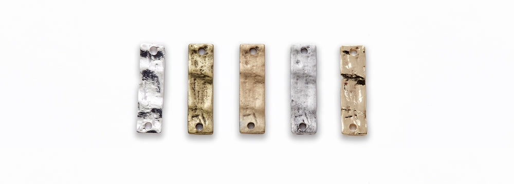 Zinc Alloy Matt Ant Gold, Ant Silver, Shiny Silver, Gold, Burnish Gold Rectangle Connector