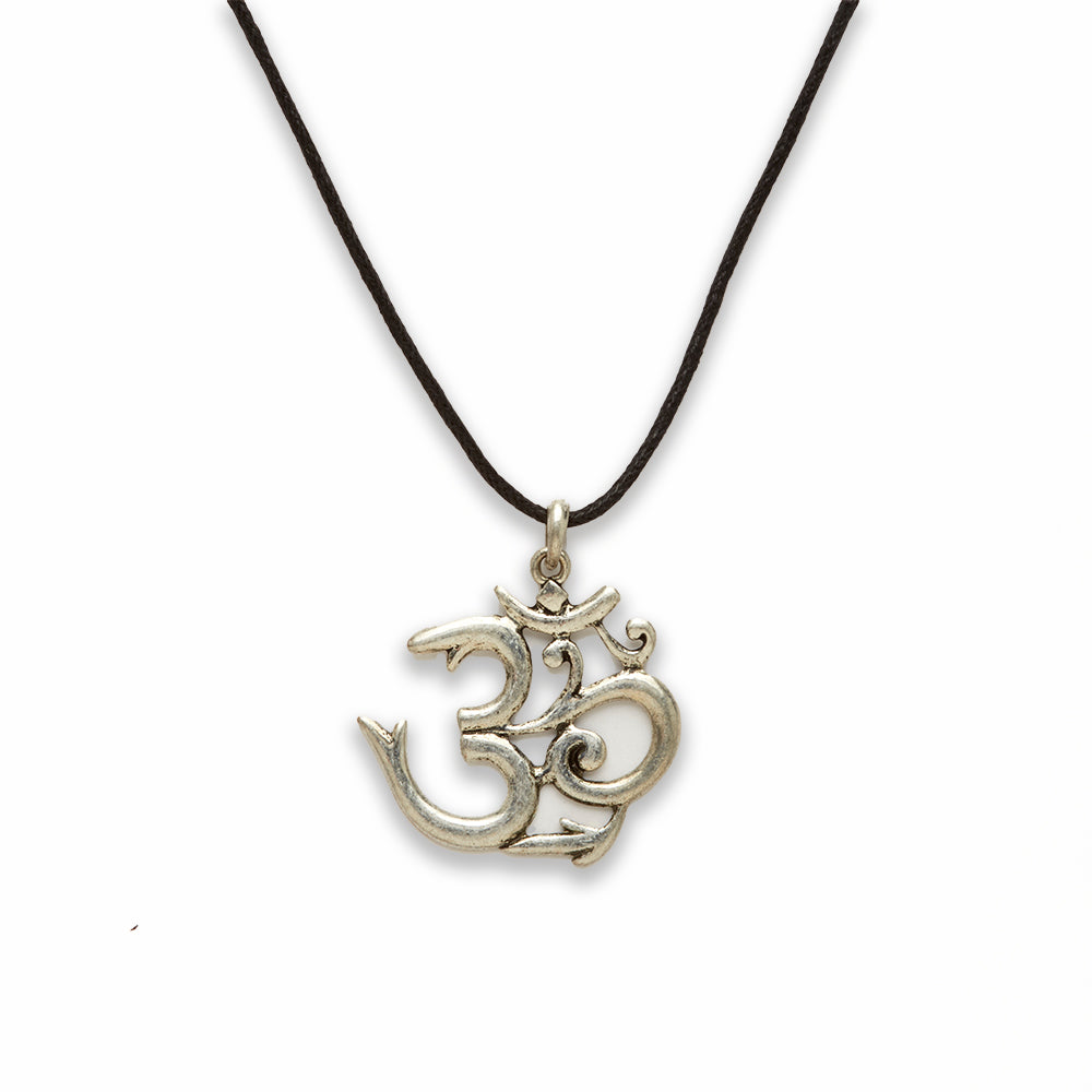 18 inch Zinc Alloy Burnish Silver Tone Symbol Symbol Necklace