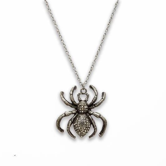 Zinc Alloy Nickel Spider Necklace
