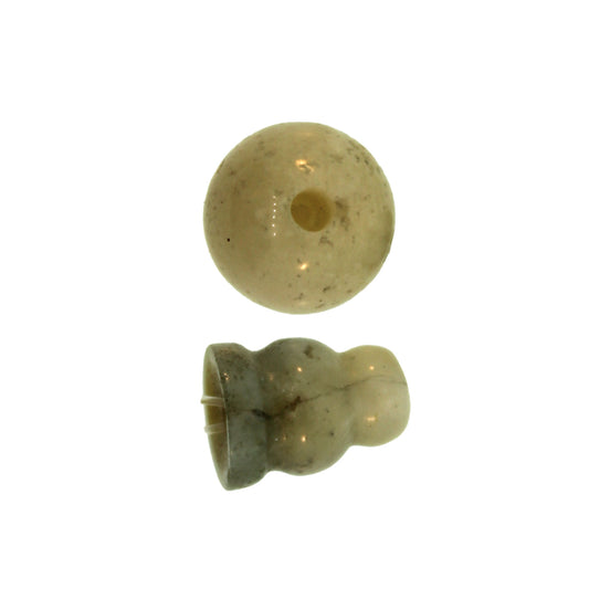 10X8mm & 10mm Multi-Amazonite Plain 3 Hole (1) & Guru (1) Beads