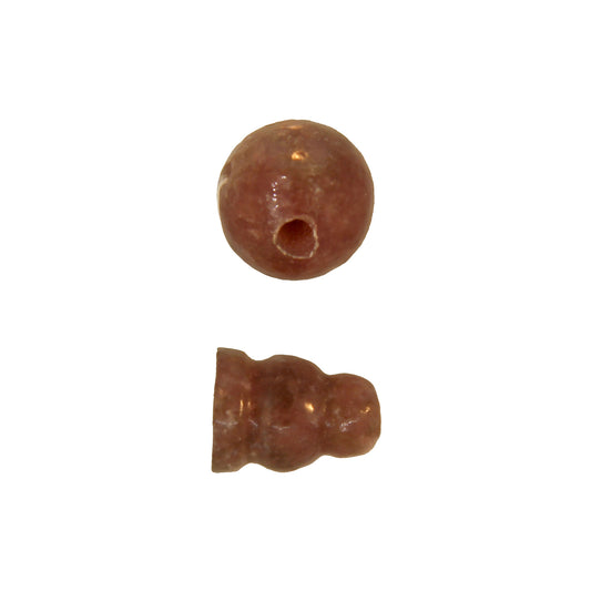 10X8mm & 10mm Africa Lepidolite Plain 3 Hole (1) & Guru (1) Beads