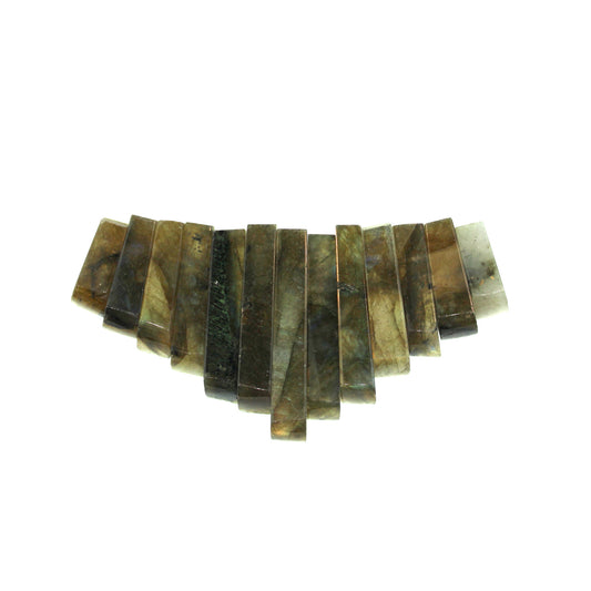 Graduated Labradorite Plain 13 Pcs Collar Beads
