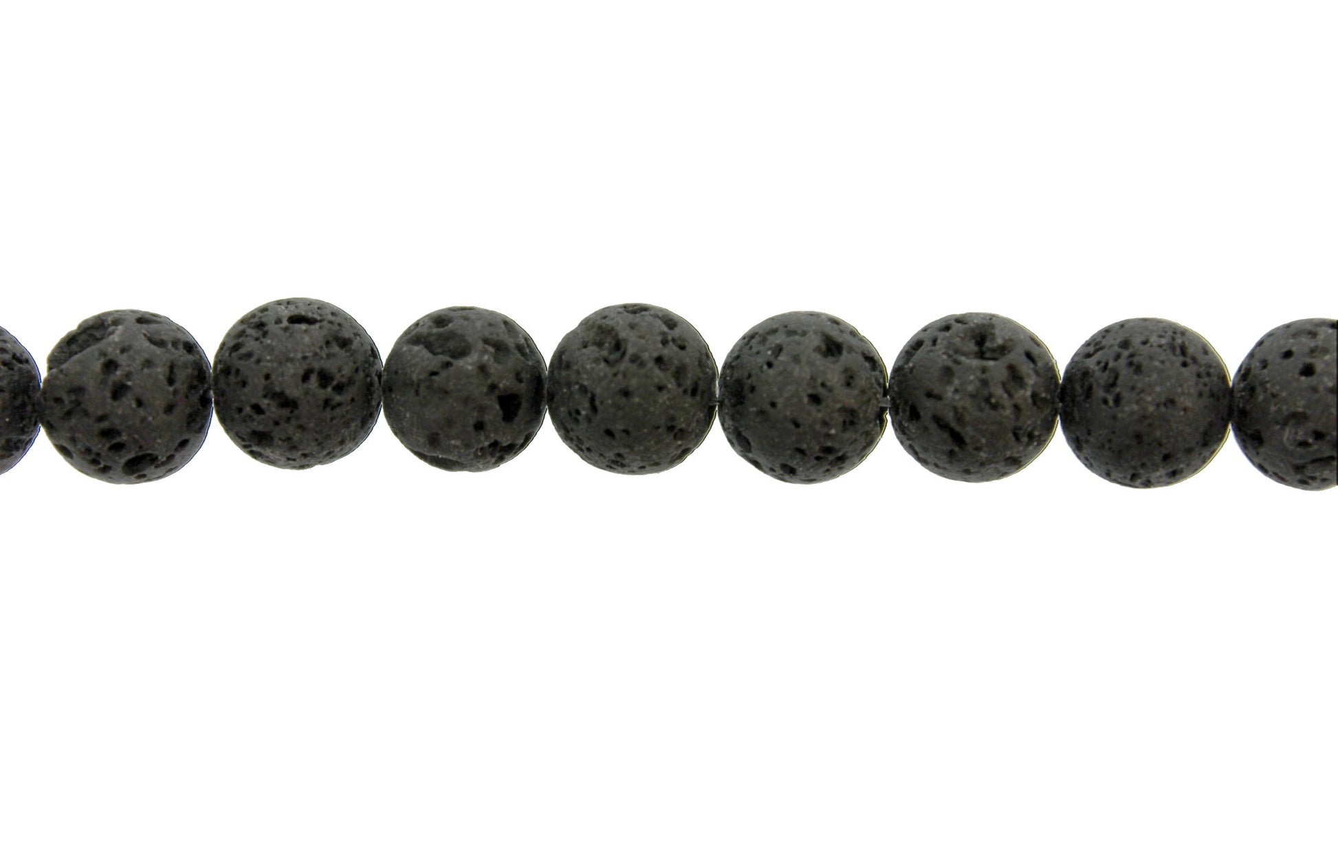 15.5 inch - 16 inch 8mm Lava Plain Round Beads