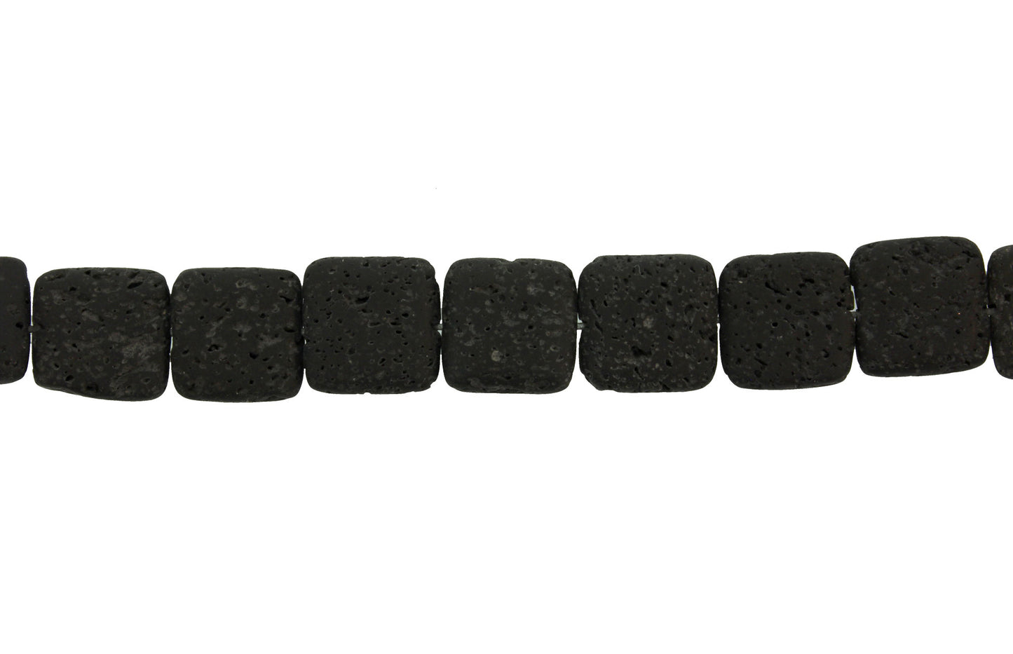 15.5 inch - 16 inch 14mm Lava Plain Puffy Square Beads