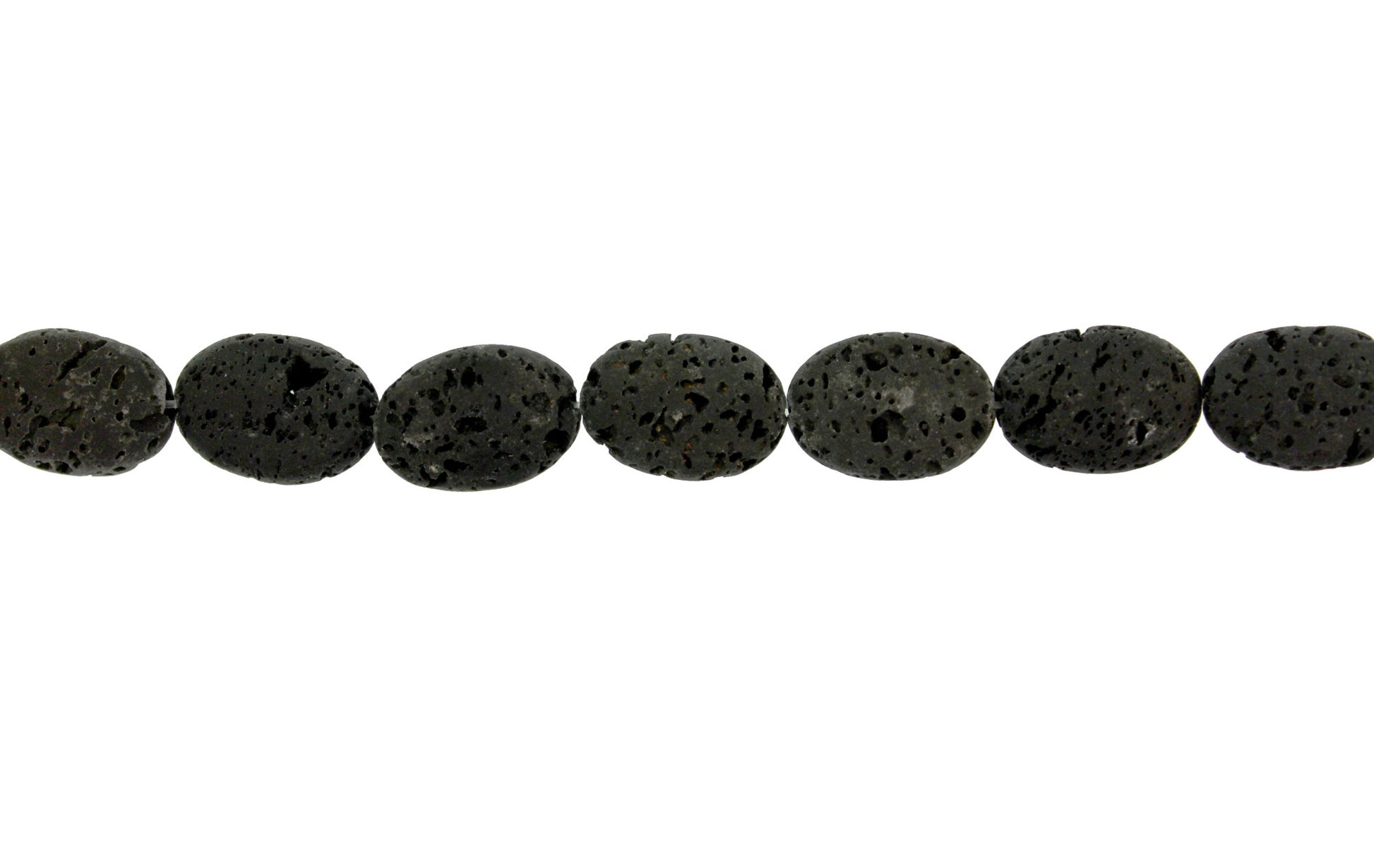 15.5 inch - 16 inch 13X18mm Lava Plain Puffy Oval Beads