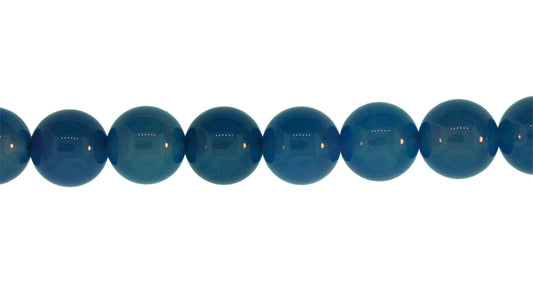 15.5 inch - 16 inch 4mm Blue Agate Natural Plain Round Beads