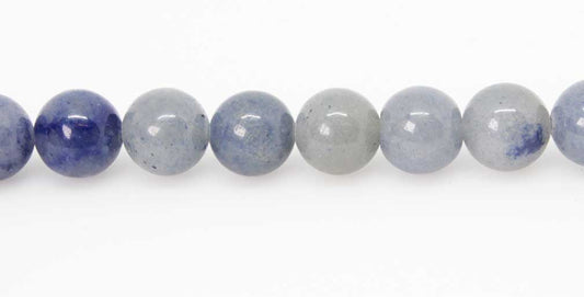 15.5 inch - 16 inch 8mm Blue Aventurine Natural Plain Round Beads