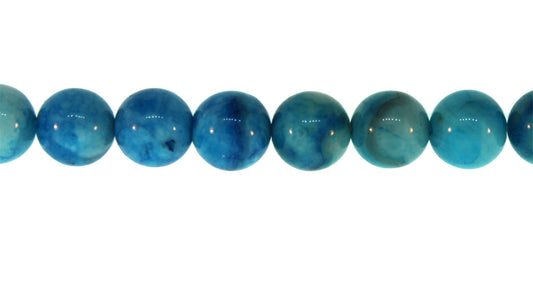 15.5 inch - 16 inch 6mm Blue Crazy Lace Agate Dyed Plain Round Beads