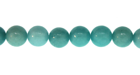 15.5 inch - 16 inch 4mm Dyed Serpentine- Amazonite Plain Round Beads