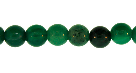 15.5 inch - 16 inch 4mm Green Agate Natural Plain Round Beads