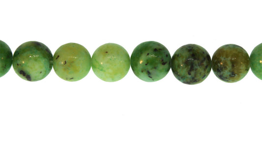 15.5 inch - 16 inch 6mm Green Moss Jasper Dyed Plain Round Beads