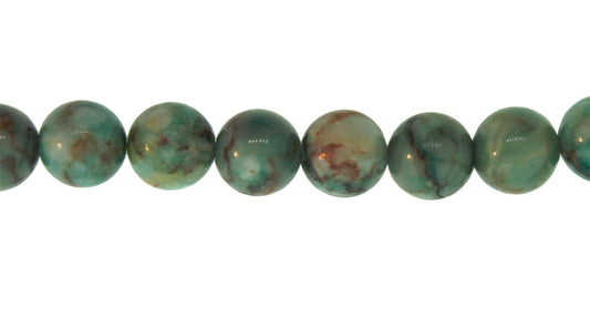 15.5 inch - 16 inch 6mm Dyed Green Turquoise Stone Plain Round Beads