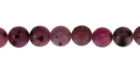 15.5 inch - 16 inch 6mm Kiwi-Purple Dyed Plain Round Beads