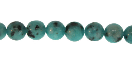 15.5 inch - 16 inch 4mm Kiwi-Tuquoise Dyed Plain Round Beads