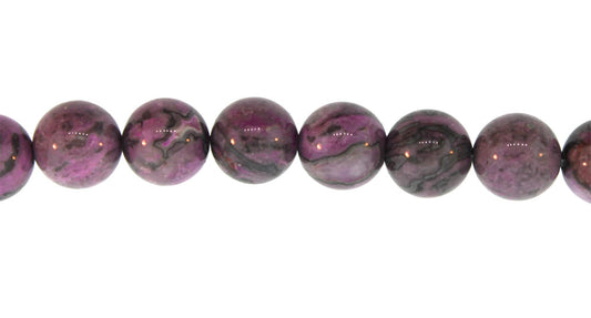 15.5 inch - 16 inch 4mm Laguna Lace Jasper-Purple Dyed Plain Round Beads