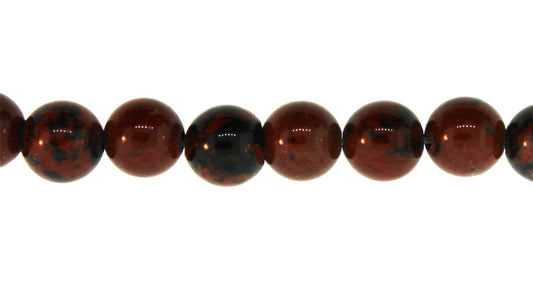 15.5 inch - 16 inch 6mm Mahogany Obsidian Natural Plain Round Beads