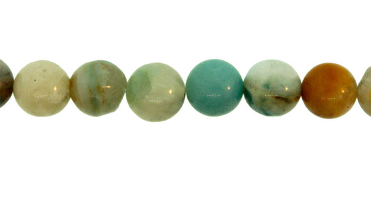 15.5 inch - 16 inch 4mm Multi-Amazonite Plain Round Beads